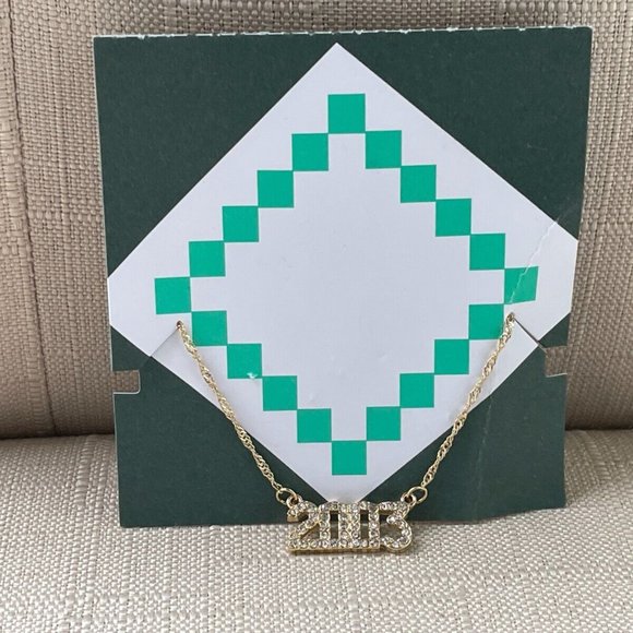 Natasha Women Necklace Birth Year 2003 Gold Tone Crystals Accent Jewelry - Picture 2 of 12